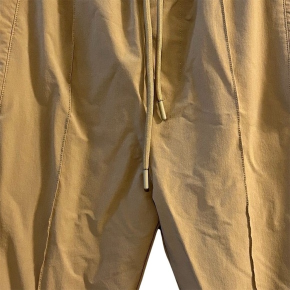 BoohooMAN Men's Beige Joggers Size M Elastic Waist Tapered Ankle Zip Pants - Picture 4 of 12
